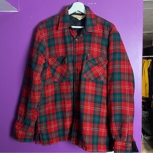 🪵 VINTAGE TIMBER RUN 90s gorpcore flannel button up shirt jacket large 🪵